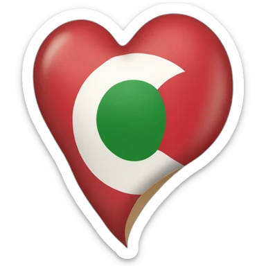 le drapeau de Madagascar avec des cœur partout sticker
