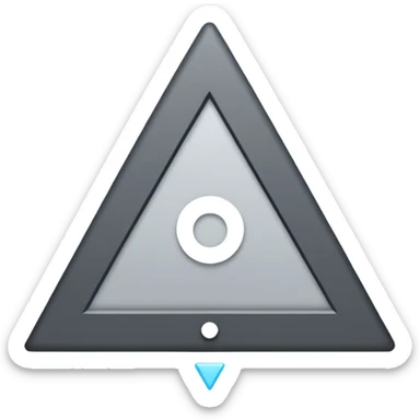 iOS style emoji, minimal summoning symbol, three dots triangle sticker