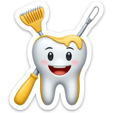 Aislamiento absoluto dental, con la grapa y la goma dique sticker