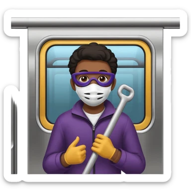 Rider holding grab bar,Metro Riders, inside metro train, no transparent, with background,full image , negative transparent. sticker