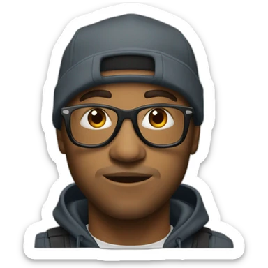 Jul le rappeur français en realiste sticker