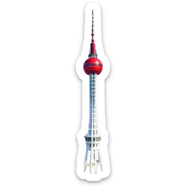 ​Cinematic Realistic N Seoul Tower, depicted in full daylight as a slender, single-column tower crowned by a cylindrical observation deck, set against a clear blue sky over Seoul’s vibrant cityscape, rendered with crisp architectural detail and bright, natural lighting that accentuates its modern elegance, sticker