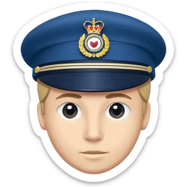 Royal Air Force air cadet beret that’s blue and has the badge pin sticker