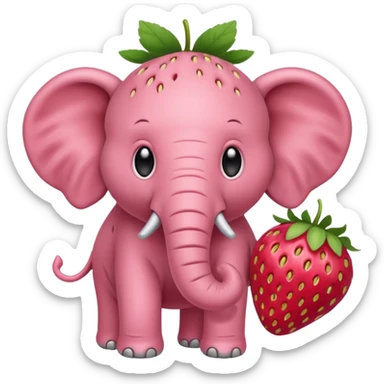 Strawberry elephant de steal a brainrot  sticker