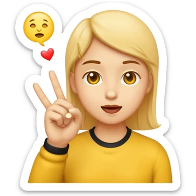 Classic emoji holding two fingers together he just kissed into the air in solitude sticker