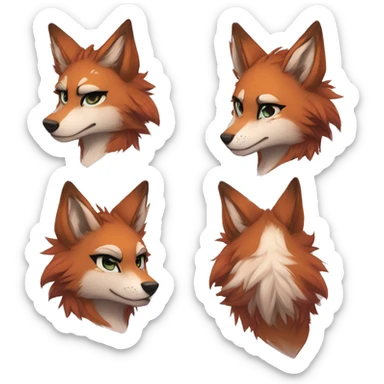 Edgy anthro furry by Falvie, LiLaiRa, griffsnuff, AngieWolf sticker