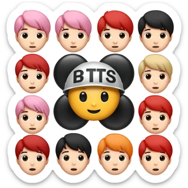 Puedes crear un emoticonos del logo de BTS y el logo de ARMY  sticker