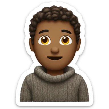 a men with a cozy sueter  sticker