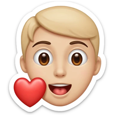 Heart eyes drooling  sticker