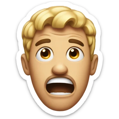 Emoji that looks desperate  sticker