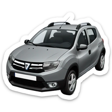 Dacia Sandero in grau ohne dachreling sticker