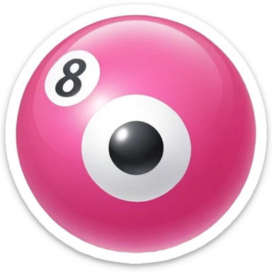 Pink eight ball sticker