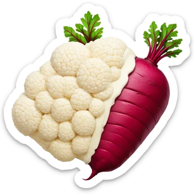 I need an emoji style image to represent maror for the passover seder plate -- use a paste of krein made out of horseradish with beetroot. sticker