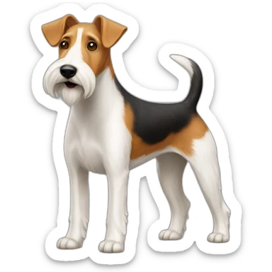 Fox-terrier-pelo-de-alambre-estado-de-alerta sticker