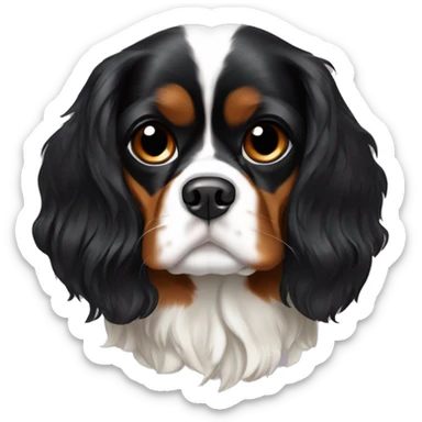 black and tan king charles cavalier sticker