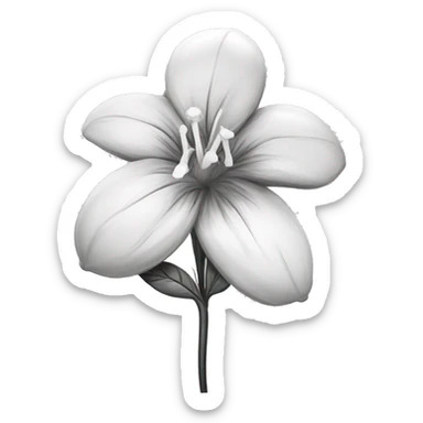 a balloon flower- white and black- like an tattoo sticker