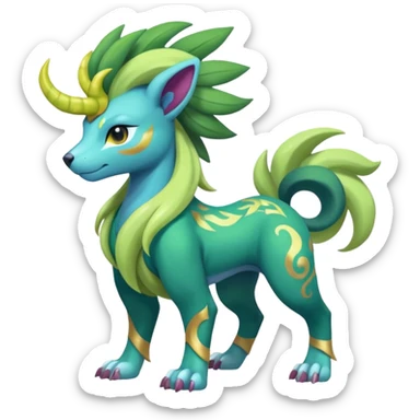 Tribal Colorful Masculine FemininFruity Gay Manectric-Skiddo-Suicune-Virizion-Zygarde-fusion-hybrid-creature  sticker