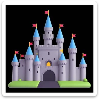 king and queen, castle background sticker