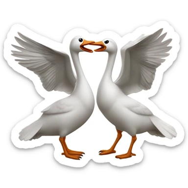 Silly goose fight sticker