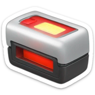 A pager, blinking red sticker