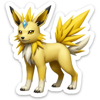 Manectric-Zeraora-Jolteon-Fakémon-hybrid-creature (full body)  sticker