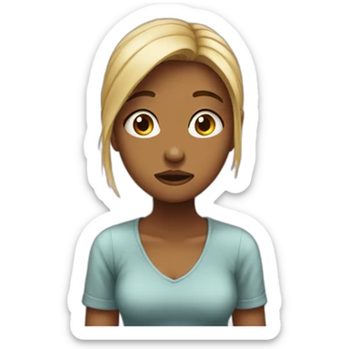 Fomo emoji girl sad not to hang out  sticker