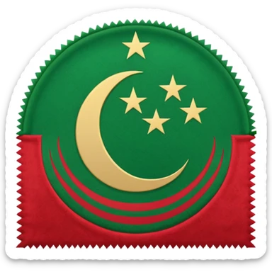 Türkmen flag mi sticker