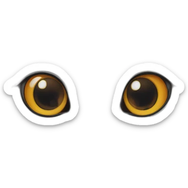 White-cat-Mandarin duck eyes sticker