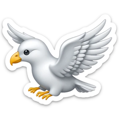 White left wing emoji sticker