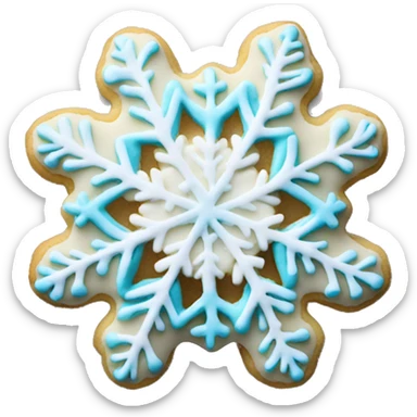 snowflake shaped sugar cookie sticker