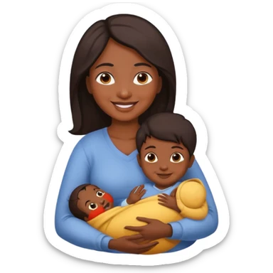 indian mum with infant sticker