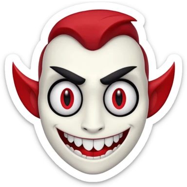 Alastor from Hazbin hotel, smiling sticker