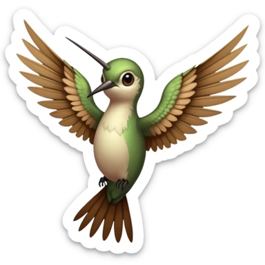 creppy demon like hummingbird with  creppy and very long wings   staring in your soul  sticker