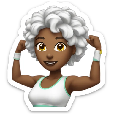 femme blanche en tenue de zumba sticker