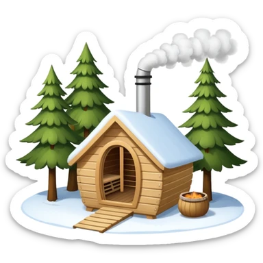 la tent that is a sauna and its smoke out the pipe try one with snow and trees around also
ag den mer som en rundt firkant og sort, også kan det stå SAUNA på sticker