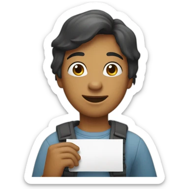 Person holding a sign that reads “Happy Birthday Priya” sticker