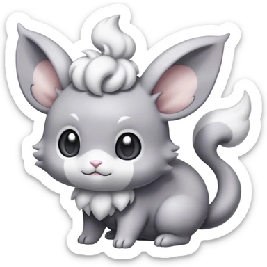 Minccino-Espurr-Cinccino-creature-hybrid sticker