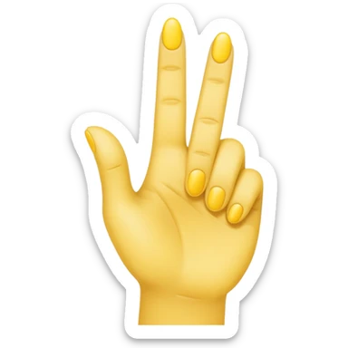 hand but only the index finger pointing up, other fingers closed yellow emoji style  sticker