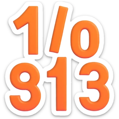 bold and large 3D numbers 1, 2, 3 arranged side by side, three-dimensional and bold style, no background sticker