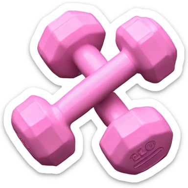 Baby pink 5 lb weights sticker