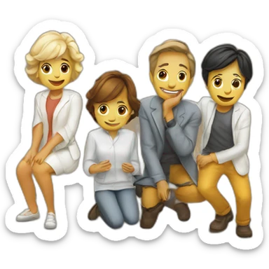 Quatre Meilleurs amis sticker