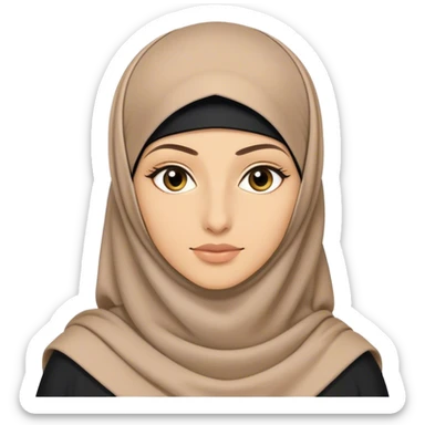 niqabi writing in arabic sticker