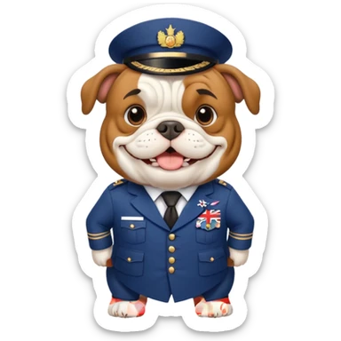 bulldog guide, English theme sticker