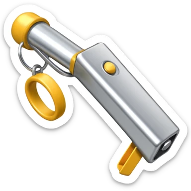 just a referee whistle. normal metal whistle used in sports sticker