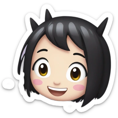 Kuromi getting excited saying yay sticker