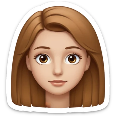 Cheveux un peu plus clair des cils moyen et des sourcils clair sticker