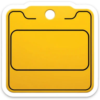 yellow ticket card sticker