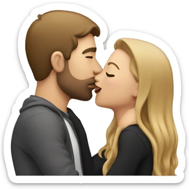 Me and my girlfriend kissing sticker