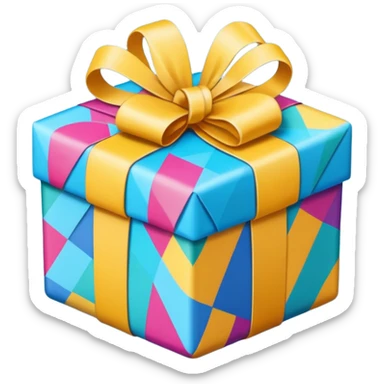 I want to generate a 3d image of a gift sticker