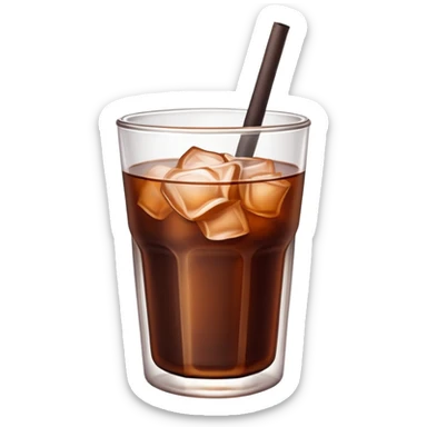 Rose Cold brew mini glas coffee without straw sticker